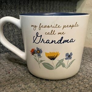 Threshold Floral Grandma Mug - White with Blue Interior